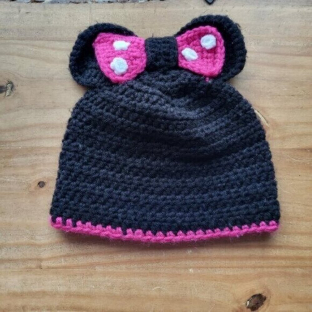 Minnie Mouse Handmade Crocheted  Winter Hat